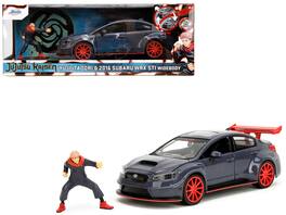Jada - 2016 Subaru WRX STI Widebody w/ Yuji Itadori Figure – Jujutsu Kaisen (2020–2023) Anime Hollywood Rides 1/24 - Dark Blue