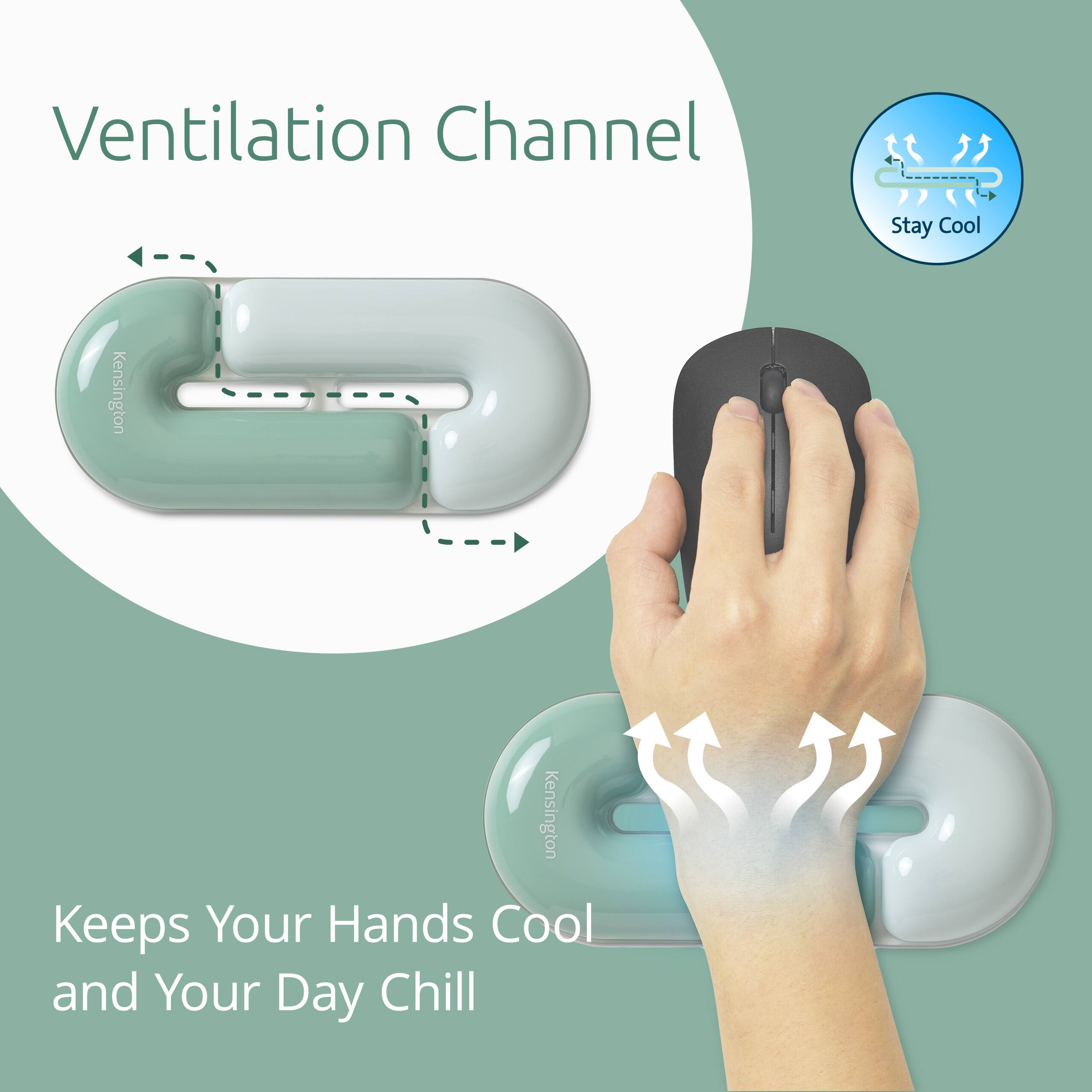 Ventilation Channel  
Stay Cool  
Kensington  
Kensington Keeps Your Hands Cool and Your Day Chill