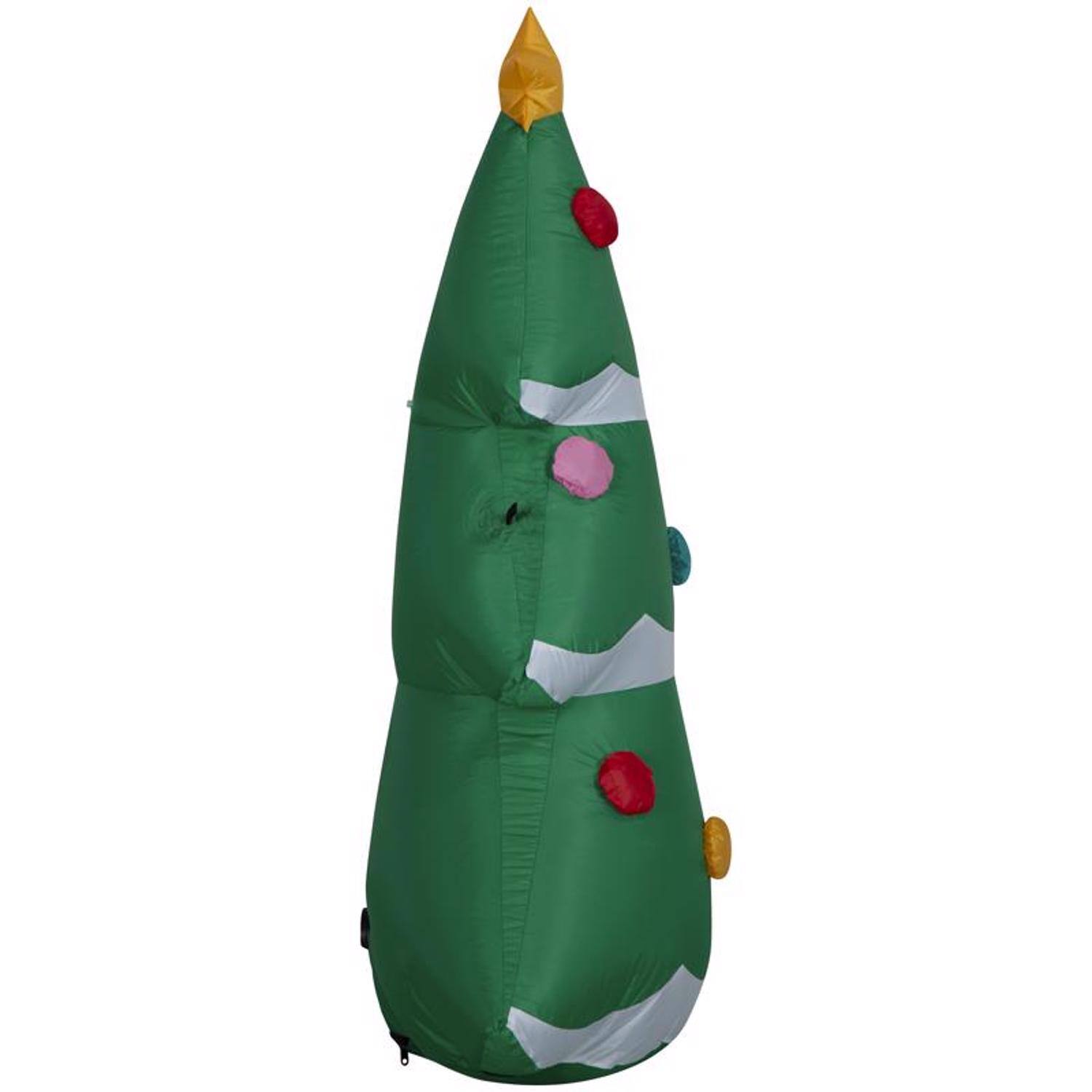 Left. Gemmy - Gemmy Airblown Inflatable Christmas Tree with Snowy Layers 48 in. Inflatable (Case of 6) - Multicolored.