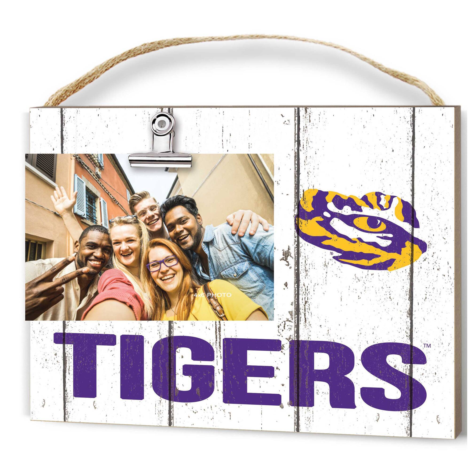 LSU Tigers 8'' x 10'' Weathered Clip It Frame
