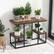 Alt View 17. Costway - Rustic TV Console Table for 50" TVs Industrial Sofa Table with Open Storage Shelves - Rustic Brown.
