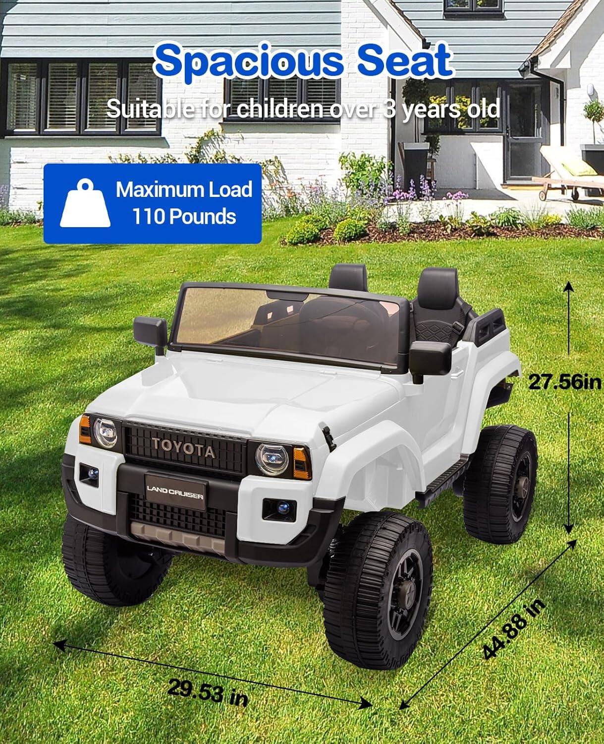 Spacious Seat  
Suitable for children over 3 years old  

Maximum Load 110 Pounds  

27.56 in  
29.53 in  
44.88 in