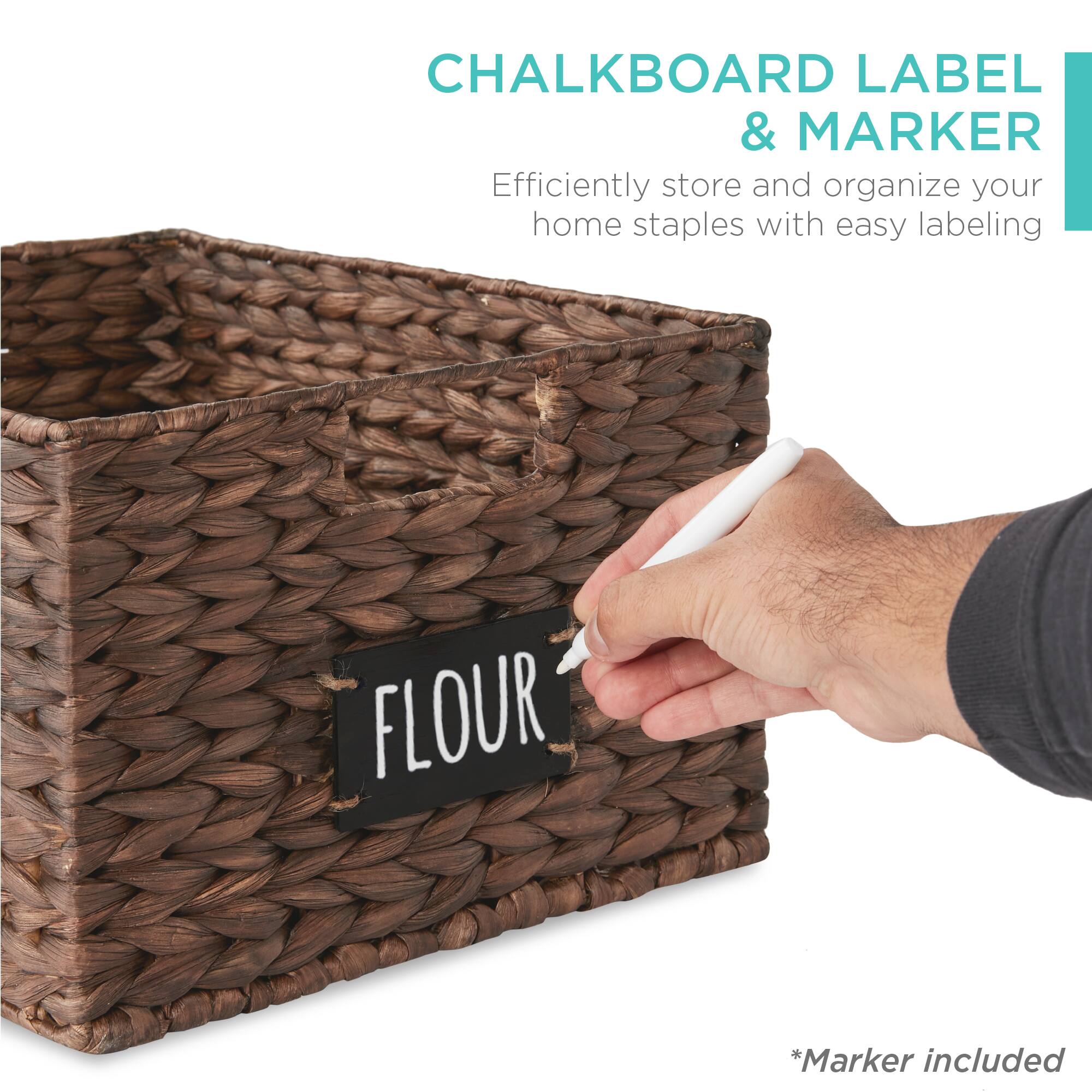 CHALKBOARD LABEL & MARKER  
Efficiently store and organize your home staples with easy labeling  

*Marker included