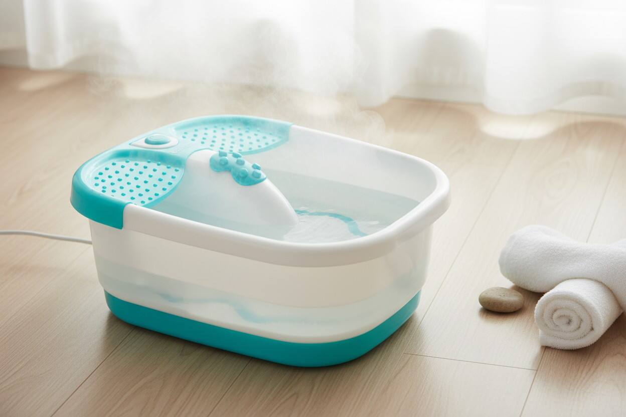 Alt View 3. Zaicon - Zaicon Foot Bath Massager - Turquoise/Aqua & White.