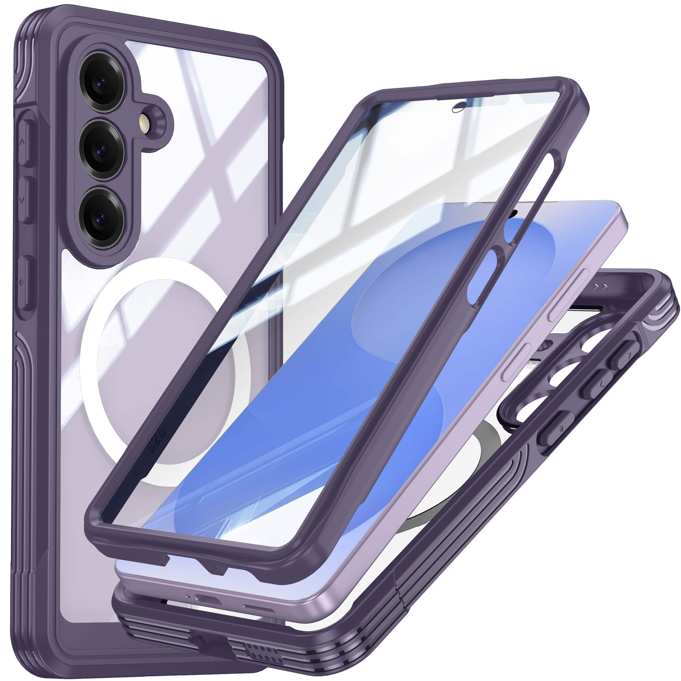 Dteck - Magnetic Case for Samsung Galaxy S26+ with Built-in Screen Protector,Compatible with MagSafe,Military-Grade Protection - Black