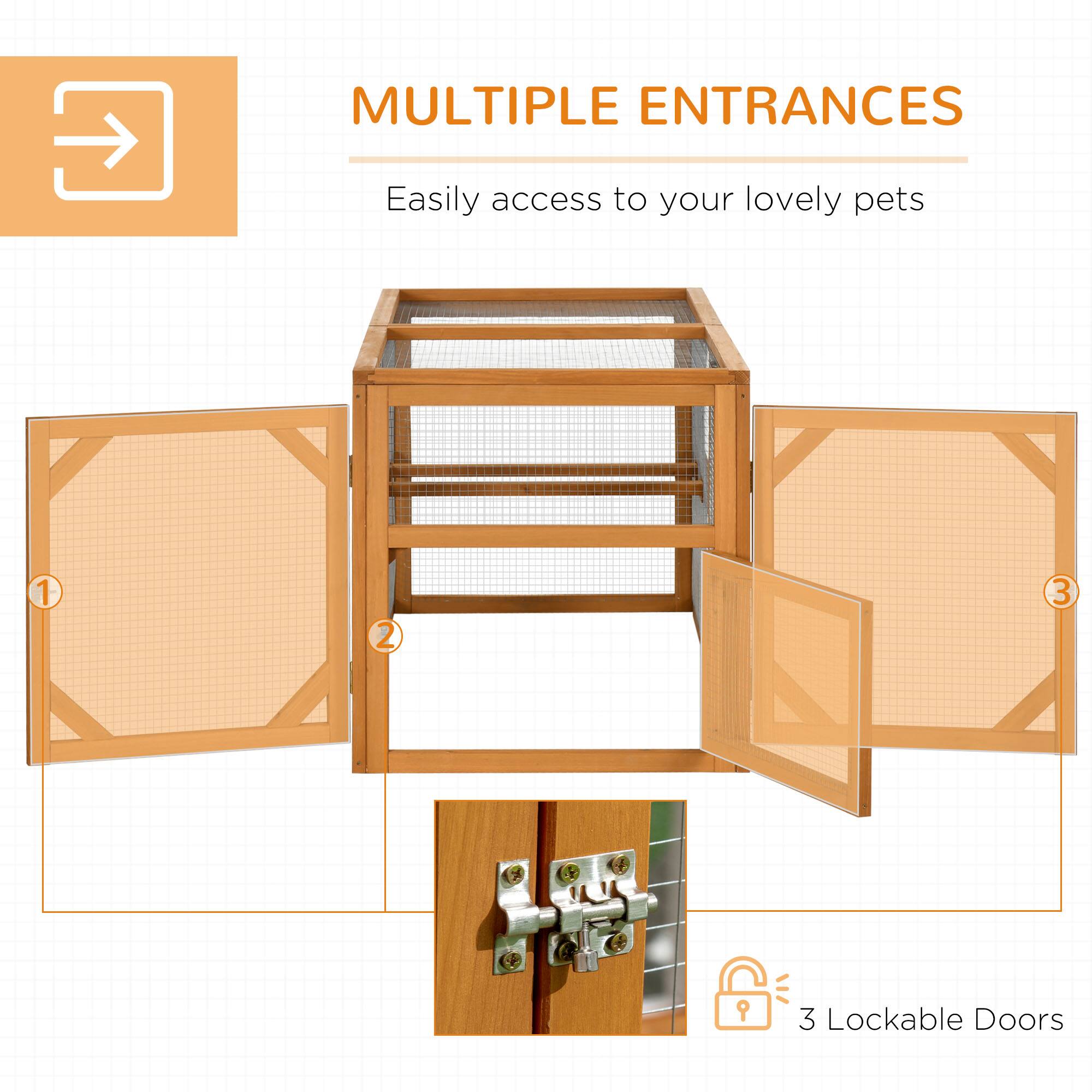 MULTIPLE ENTRANCES  
Easily access to your lovely pets  

1  
2  
3  

3 Lockable Doors