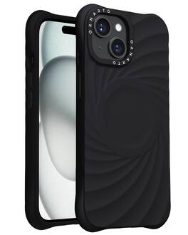 Ornarto - Vortuxe for Liquid Silicone iPhone 15 Case 6.1", Drop Protection, Compatible with MagSafe - Black