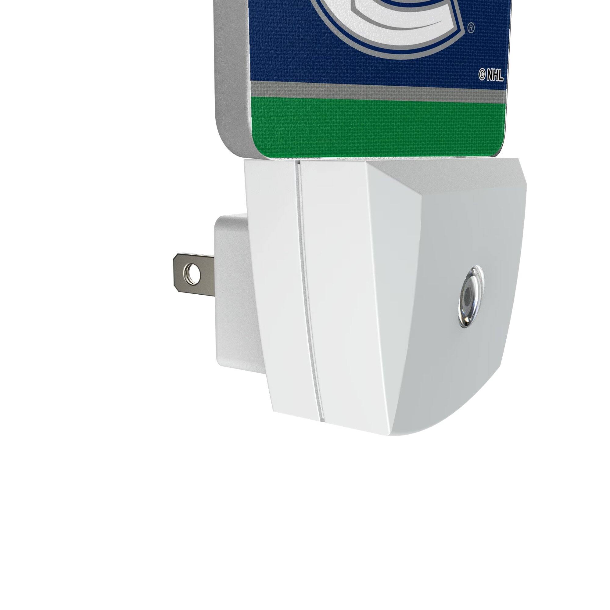 Alt View 2. Keyscaper - Vancouver Canucks Stripe Design Nightlight 2-Pack - Multicolor.