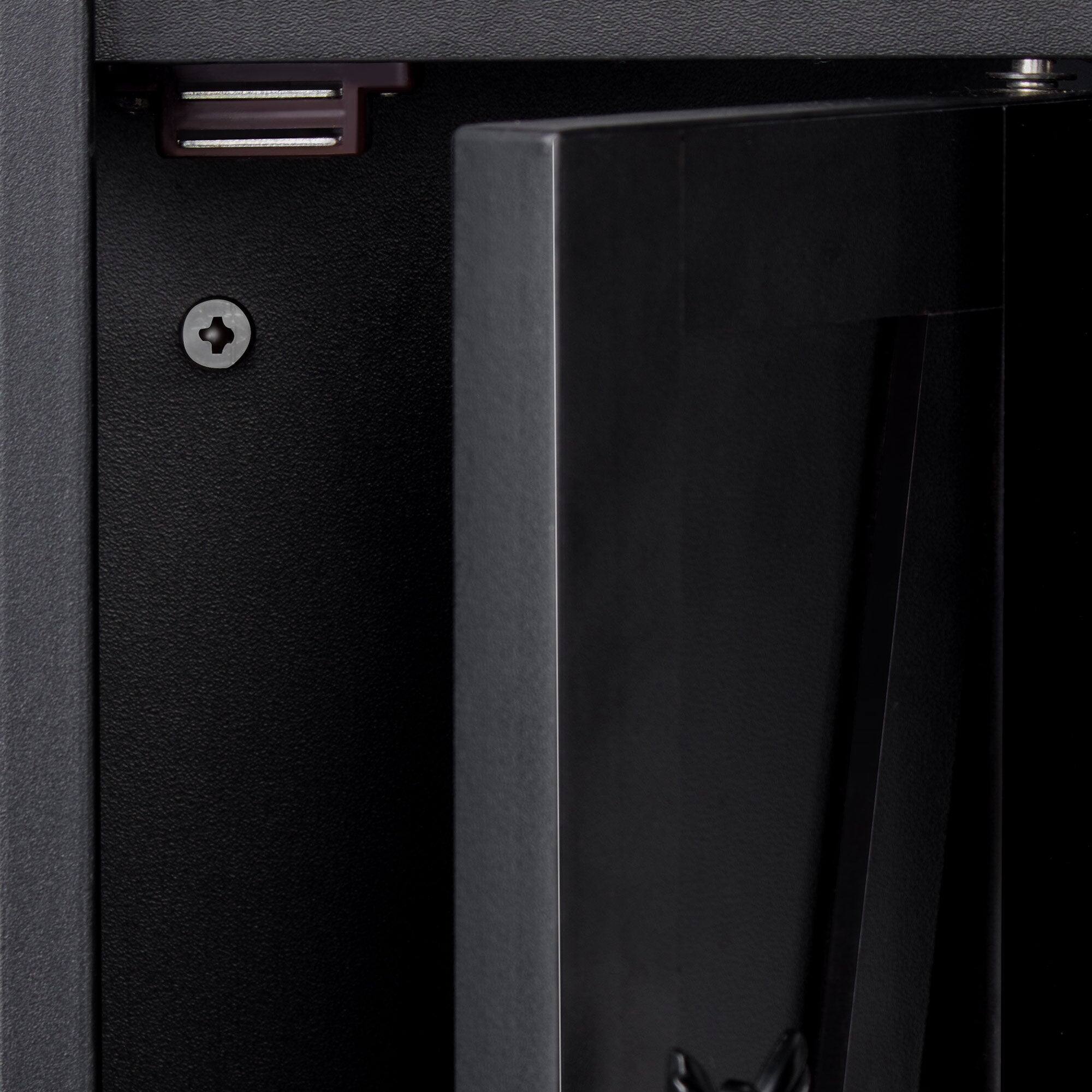 Alt View 2. Vecelo - 4-in-1 Bathroom Storage Cabinet with Toilet Paper Holder - Slim Toilet Organizer, Towel Rack & Enclosed Storage - Black.