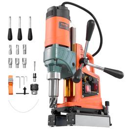 VEVOR - Magnetic Drill Press, 1400 W, 2 inch Boring Diameter, 0-750 RPM Speed, Reversible Direction, Mag Drill Press - Orange;Black