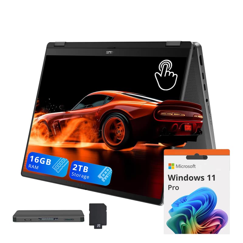 ASUS - Vivobook Flip 14" Touch 2-in-1 Laptop,Ultra 7 256V,16GB RAM,1TB SSD+1TB Dock Set,Backlit Keyboard,Win 11 Pro - Gray