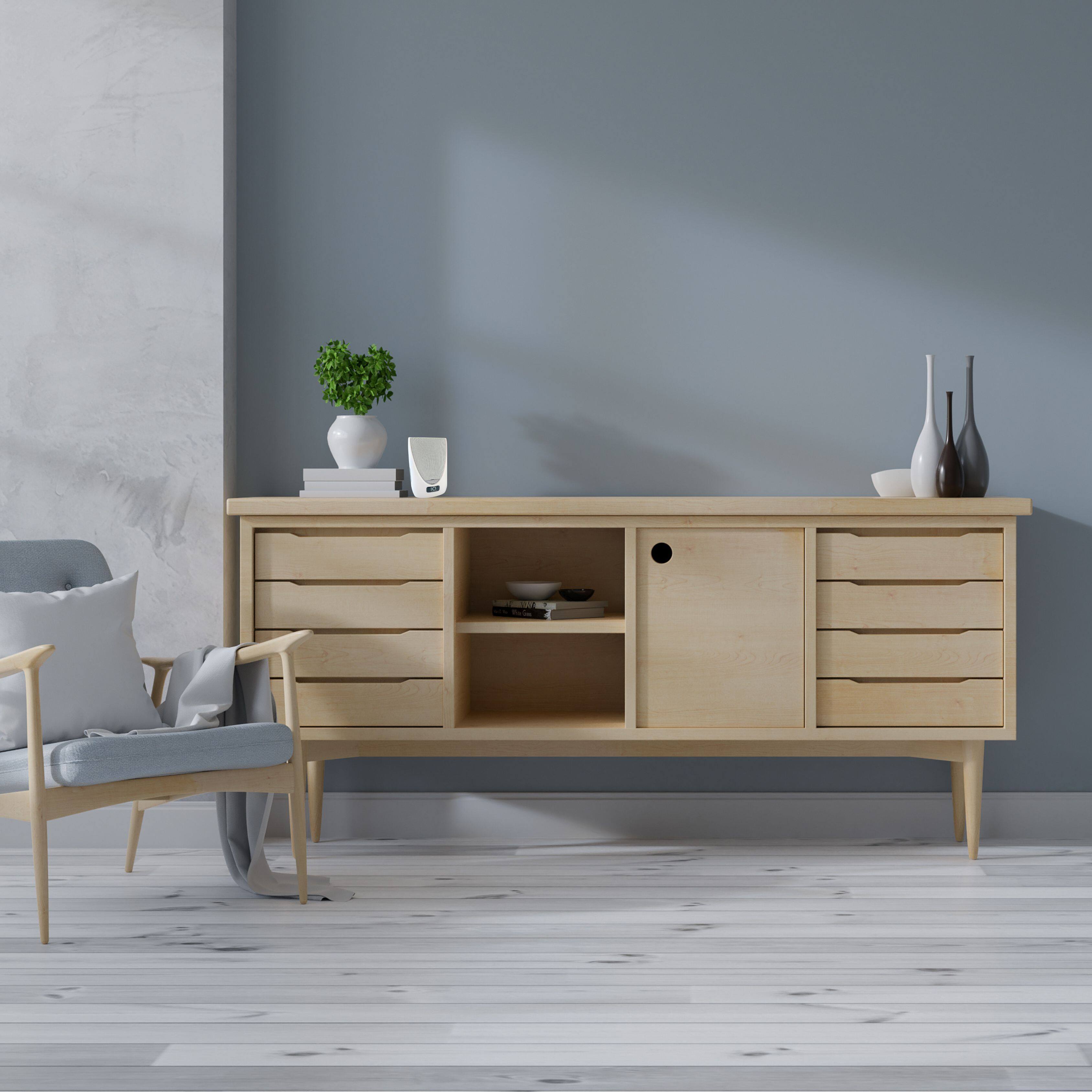 Alt View 3. IQ America - Battery Powered Wireless Door Bell Chime with Visual Alert, 6 Chime tones, 4 Volume Levels, 1 Button - White.