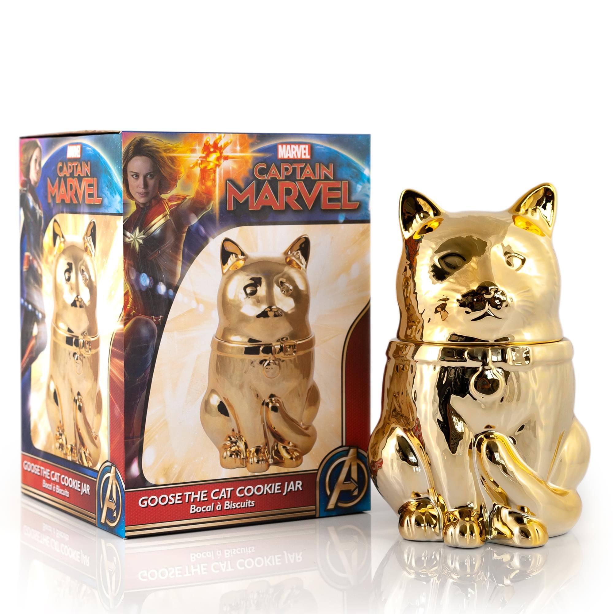 - CAPTAIN MARVEL MARVEL CAPTAIN MARVEL GOOSE THE CAT COOKIE JAR Bocal à Biscuits Bocal à Biscuits