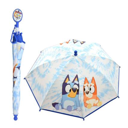 Front. Berkshire Fashions - Bluey 21-Inch Kid's Umbrella With Clamshell Handle - Multi-Colored.