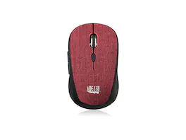Adesso - iMouse S80R Mini Wireless 5-Button Fabic Mouse - Wireless - Red