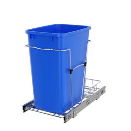 Rev-A-Shelf - Pullout Trash Can 35 qt. for Kitchen Cabinets, RV-12KD-22C-S - Blue