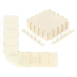 Gymax - 18 Pack Interlocking EVA Foam Floor Tiles 2/5 Inch Thick Puzzle Exercise Mats - Beige