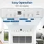 Easy Operation with LED Display: Auto Power Fan Sleep Lock Humidity Setting Mode Fan Speeds Child Safety Lock 24H Timer