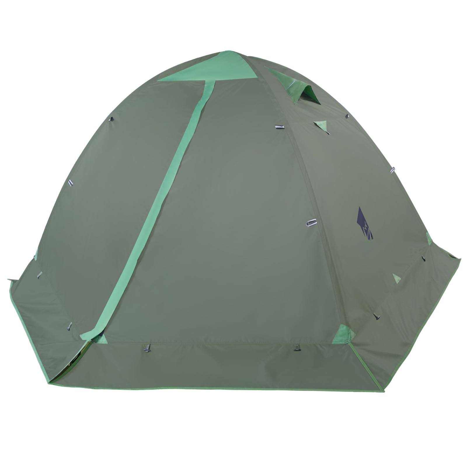 Front. Skar Audio - Ultralight 2 Person Backpacking Tent 4 Season Waterproof Camping Double Layer Cold Weather Easy Set - Army Green.