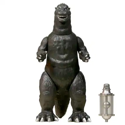 Front. Super7 - ReAction 4.25 in Plastic Toho Godzilla Action Figure - Silverscreen 1954 with Oxygen Bomb.