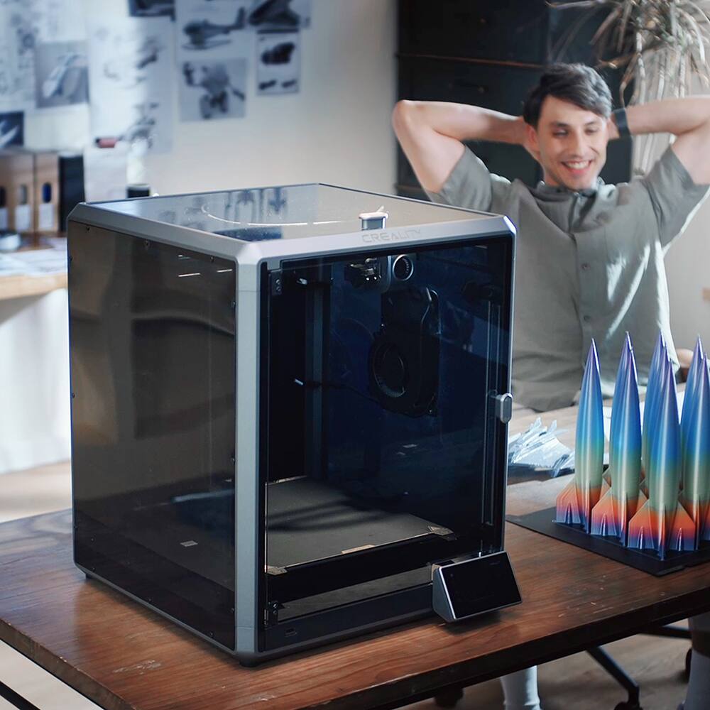 Alt View 13. Creality - K1 Max Speedy 3D Printer Basic Combo - Black.