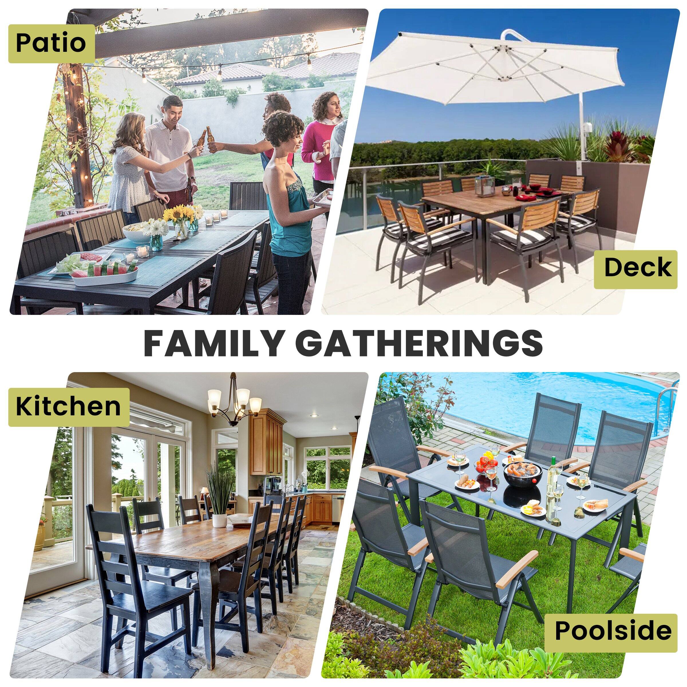 Patio  
Deck  
Kitchen  
Poolside  

FAMILY GATHERINGS