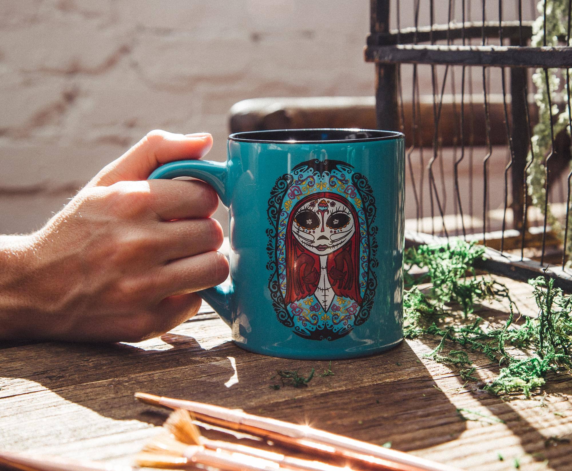 Alt View 3. Disney - Disney Nightmare Before Christmas Sugar Skulls Jack and Sally Ceramic Mug Set - Purple.