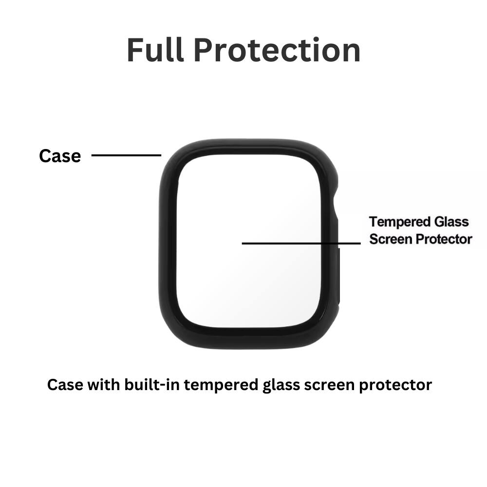 Full Protection

Case

Tempered Glass Screen Protector

Case with built-in tempered glass screen protector