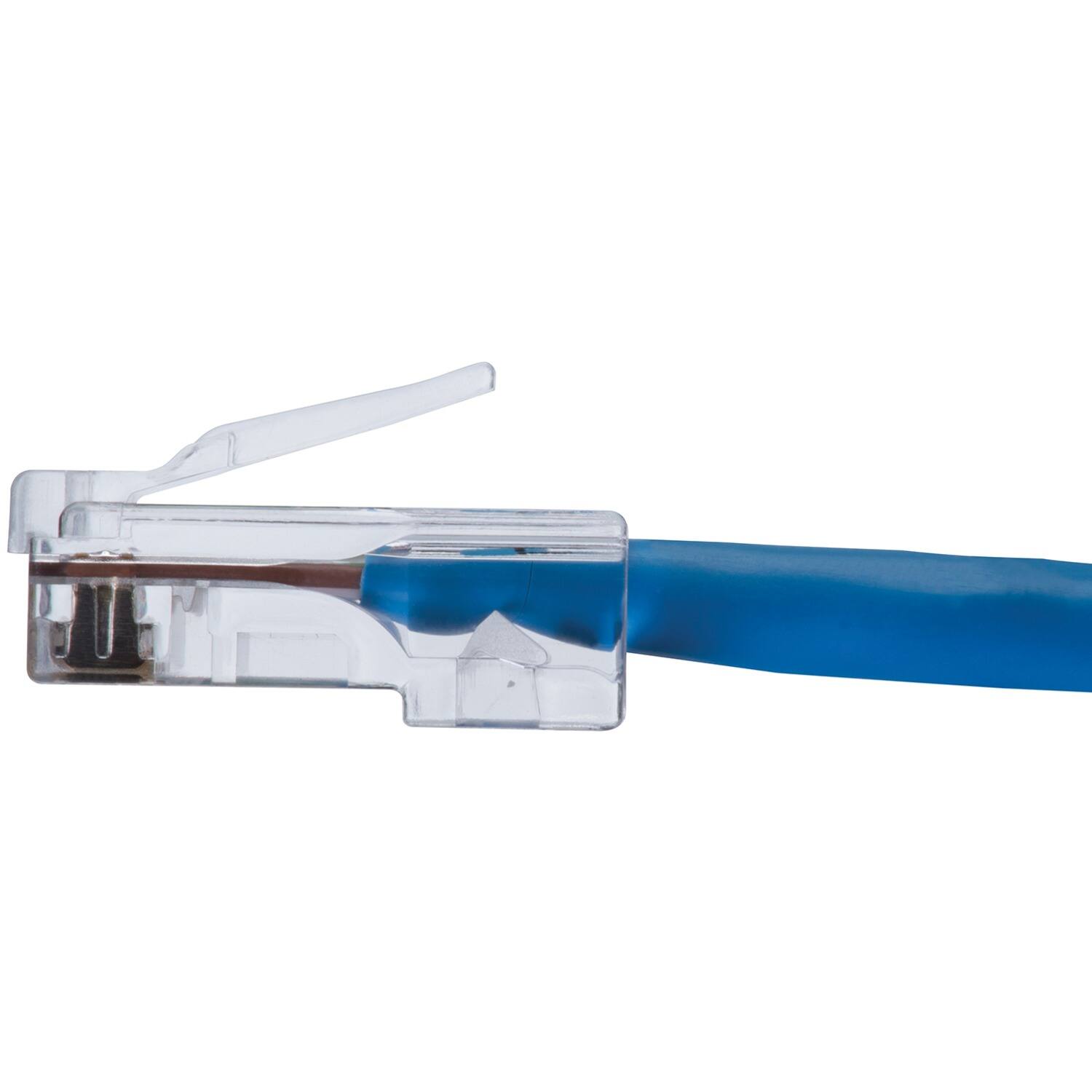 Angle. IDEAL - CAT-5E Feed-Thru RJ45 Mod Plugs 50 Pack - Clear.