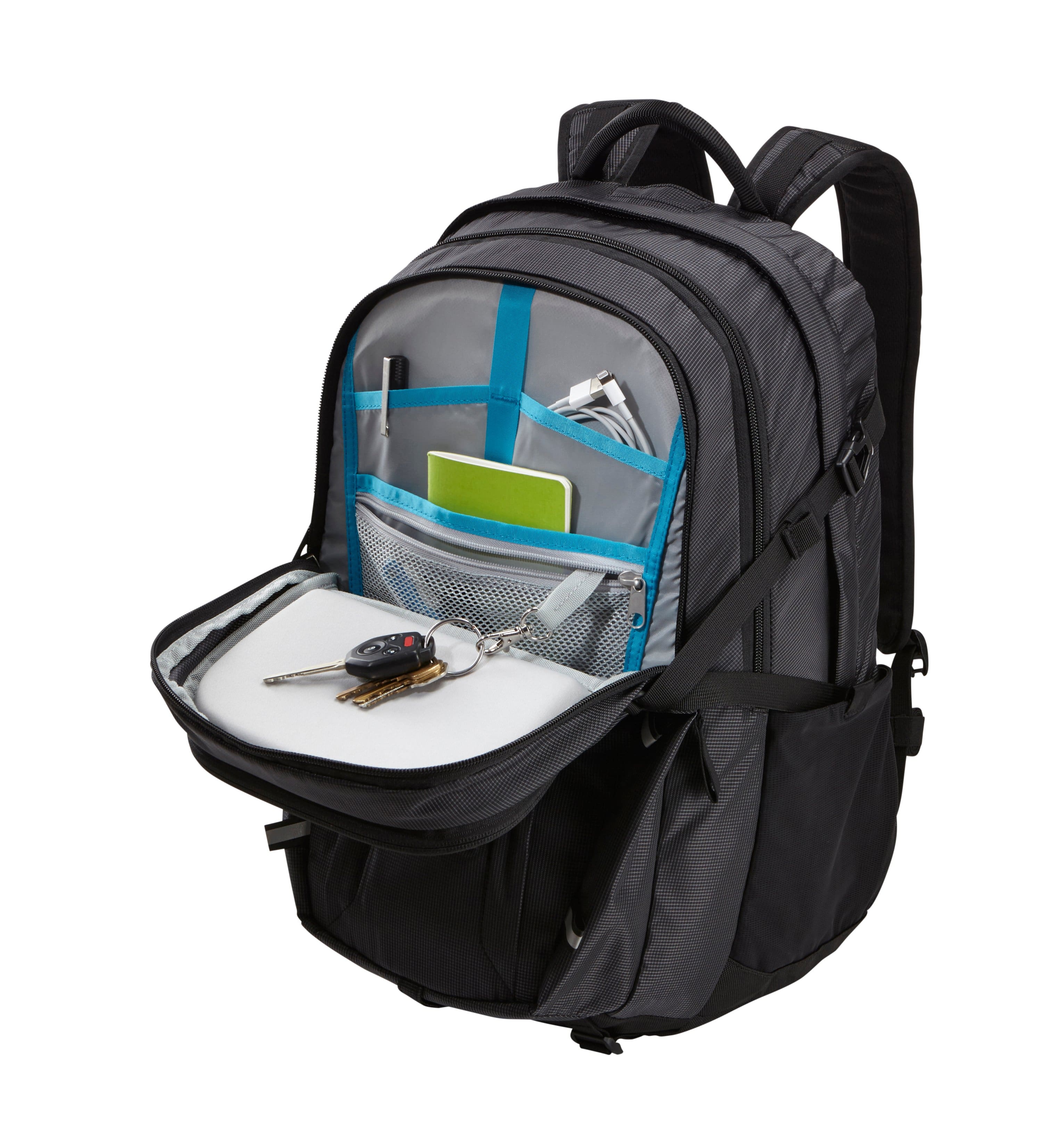 Alt View 18. Thule - EnRoute 27L Escort 2 Backpack for 15.6" Laptop w/ 10.1" Padded Tablet Sleeve, Crushproof SafeZone, & Water Bottle Holder - Black.
