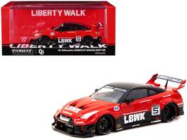 Tarmac Works - Nissan 35GT-RR LB-Silhouette WORKS GT RHD (Right Hand Drive) #5 Liberty Walk Hobby43 Series 1/43 - Red and Black