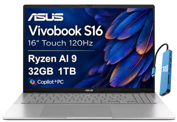ASUS Vivobook S16 16" Touch 120Hz
Ryzen AI 9 32GB 1TB Copilot PC
ist Computers
ASUS