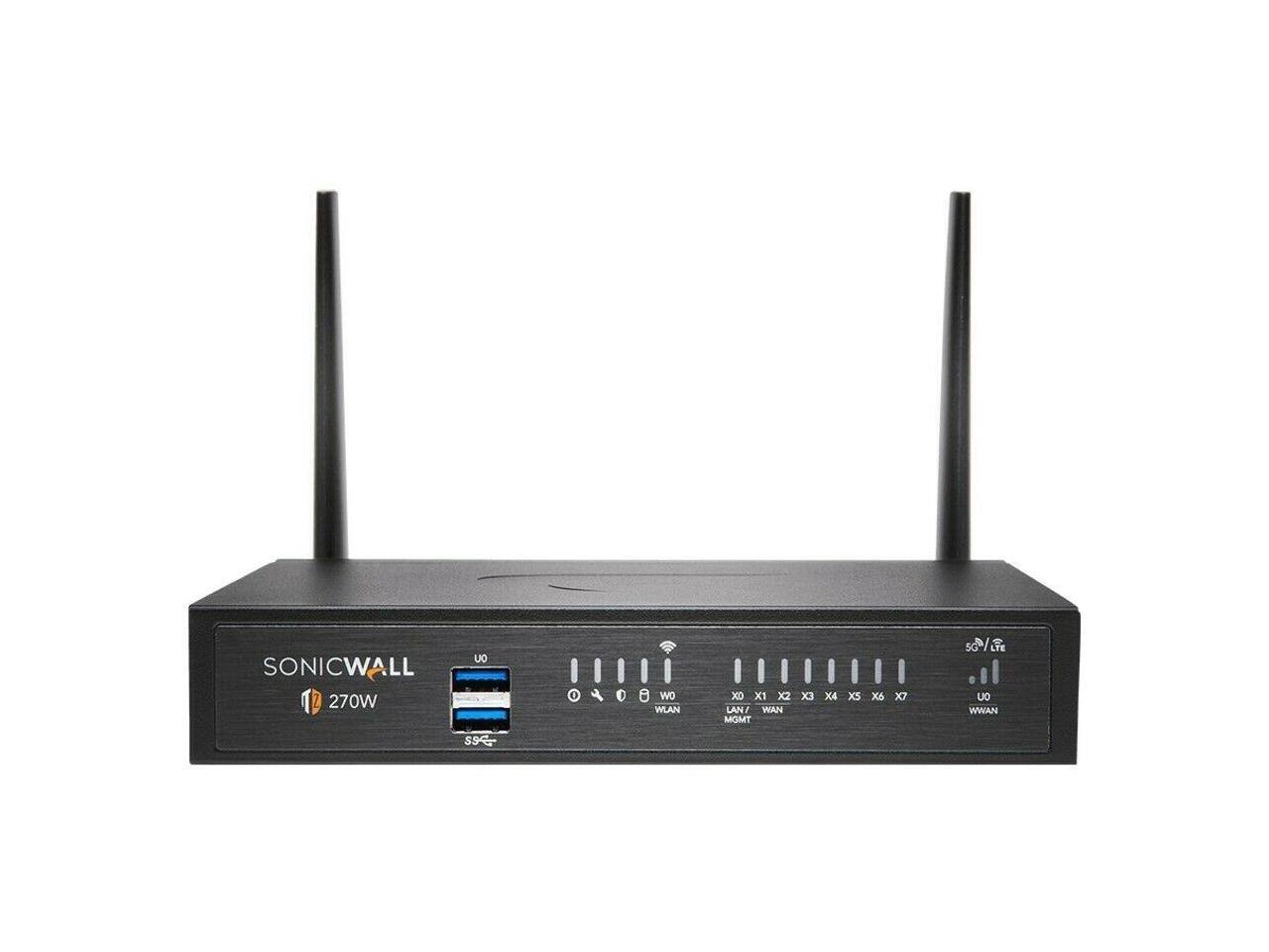 SONICWALL 270W

U0
50% Life

WLAN LAN! WAN WWAN MGMT

X0 X1 X2 X3 X4 X5 X6 X7

U0