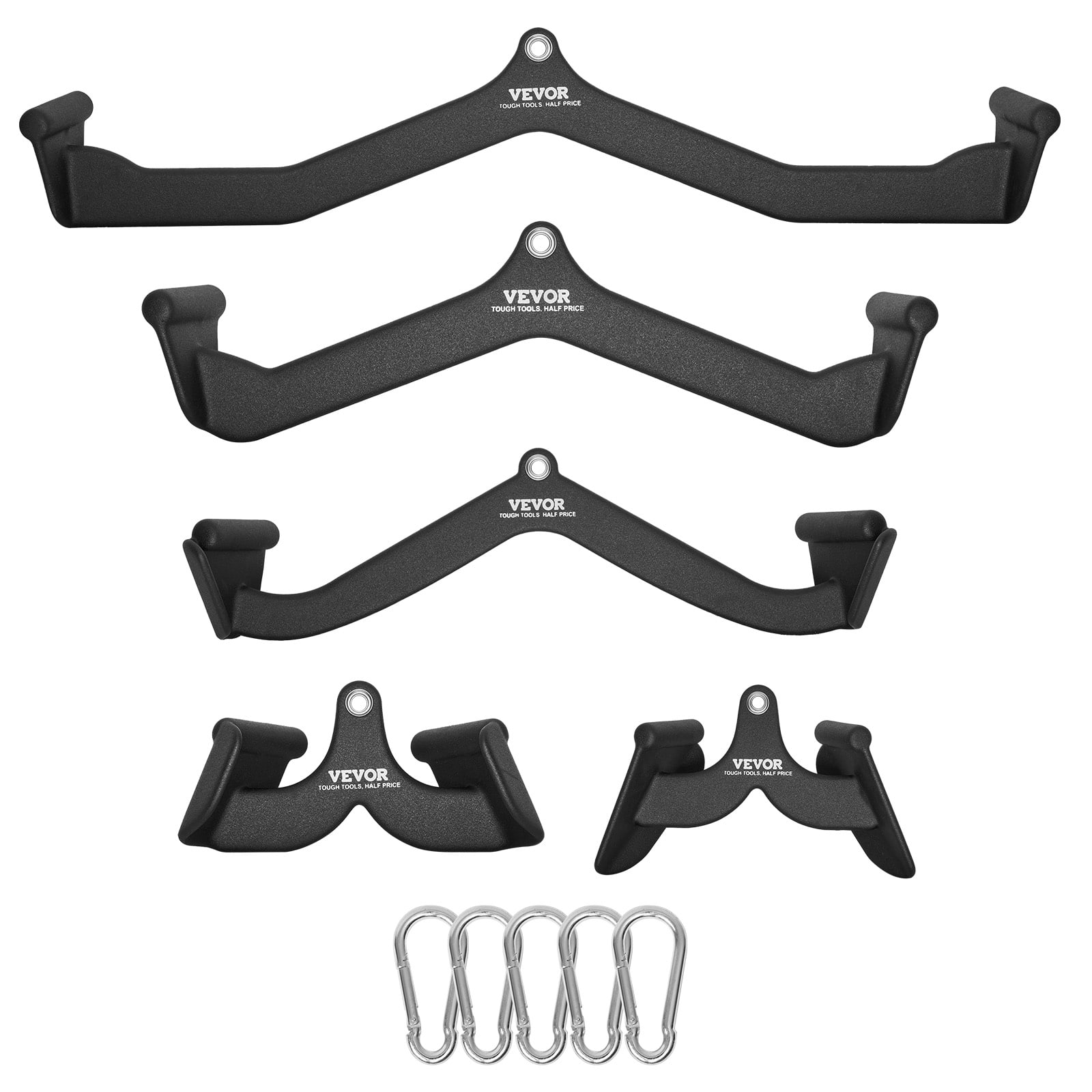 VEVOR - LAT Pulldown Attachments, Cable Machine Rowing T-bar V-bar 5 Set, Tricep Pull Down Bar, Back Strength Training - Black price history on PriceWatchPro
