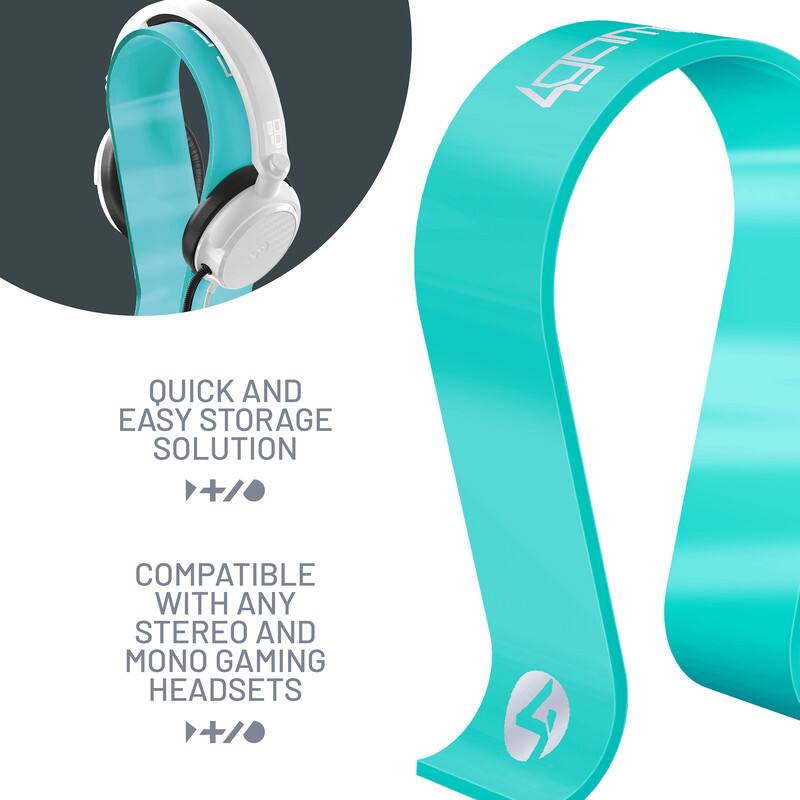 QUICK AND EASY STORAGE SOLUTION

COMPATIBLE WITH ANY STEREO AND MONO GAMING HEADSETS