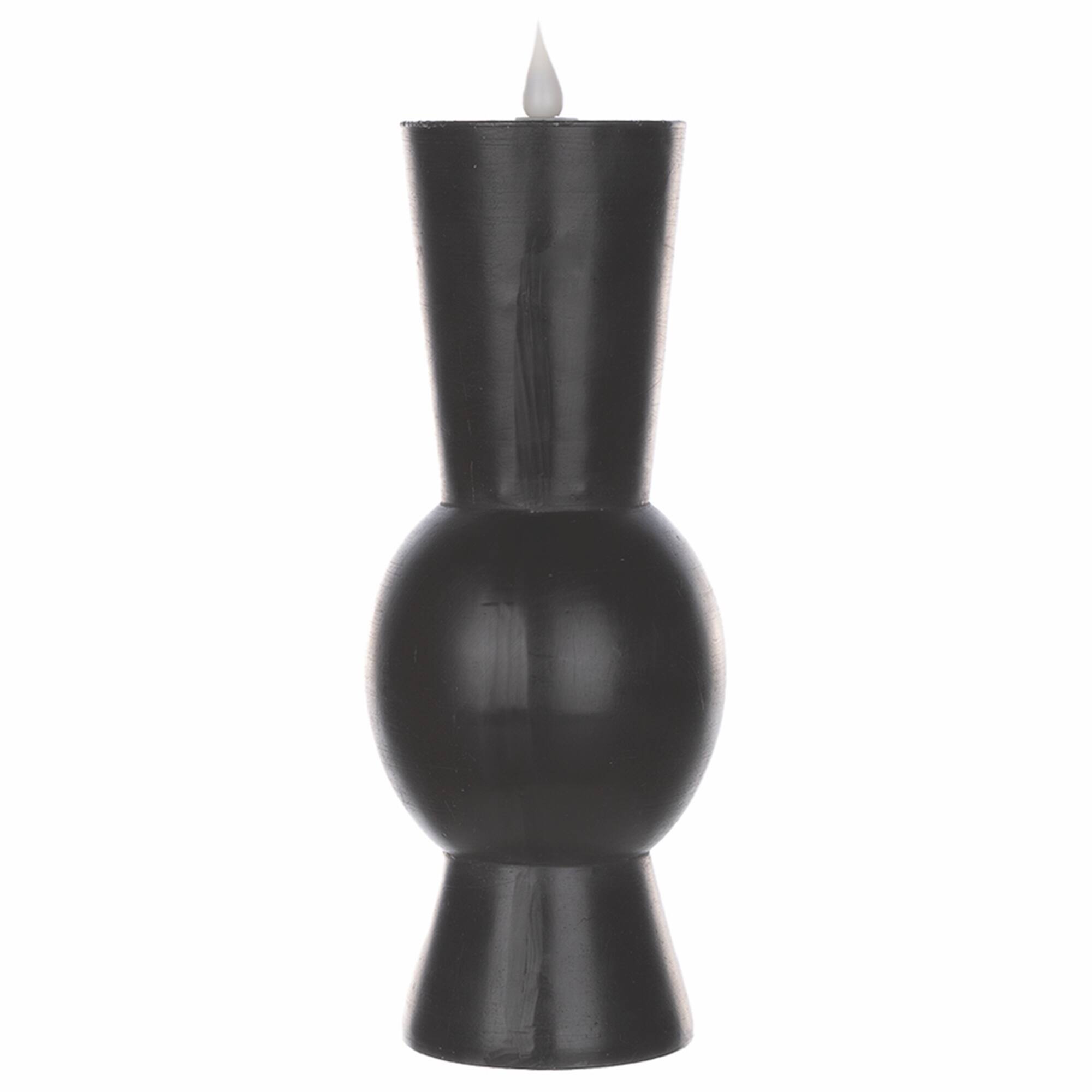 Front. BreeBe - Simplux Designer LED Candle with remote (Set of 2) - Black.