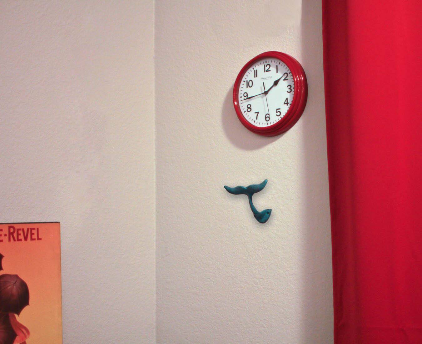 Alt View 3. Zeckos - Colorful Cast Iron Whale Tail Wall Hooks Set of 4 Nautical Décor - Multicolored.