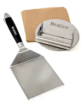 Braize - Smash Burger Press Set - Silver