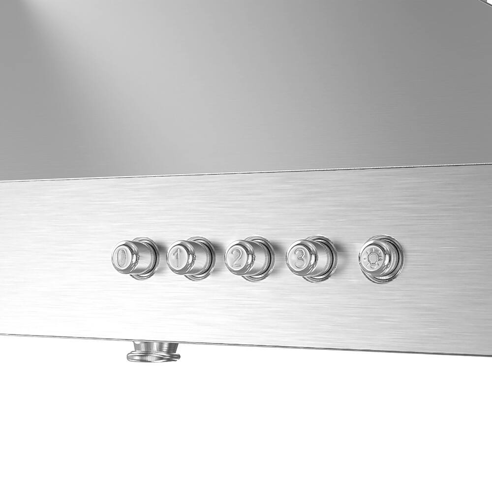 Alt View 6. Streamline - 30 in. Giganti Convertible Wall Mount 220 CFM Range Hood, Baffle Filters, Push Button Control, LED Light - Brushed Stainless Steel.