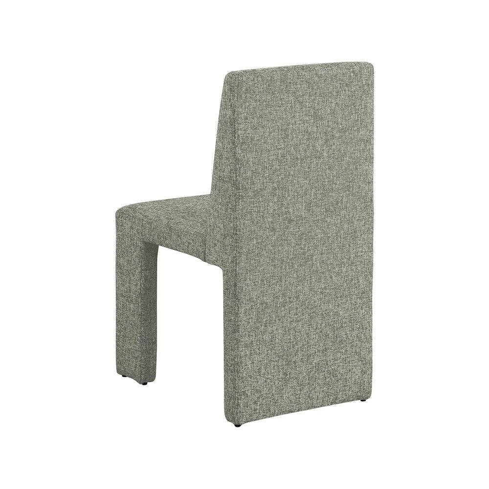 Alt View 4. Meridian Furniture - Benson Green Linen Textured Fabric Dining Chair, Set of 2 - Green.