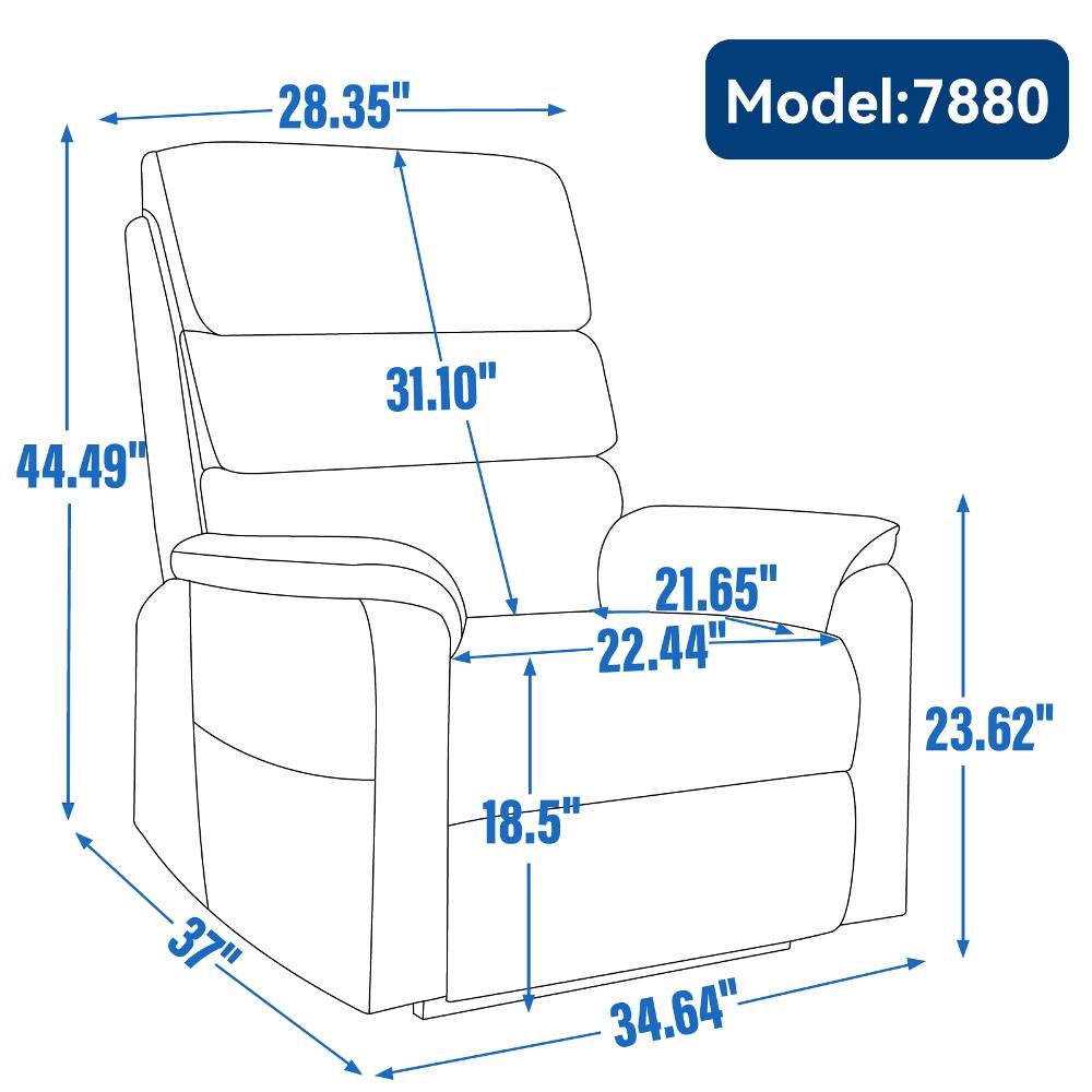 Model: 7880

28.35"
44.49"
31.10"
37"
21.65" 22.44" 18.5" 34.64"
23.62"