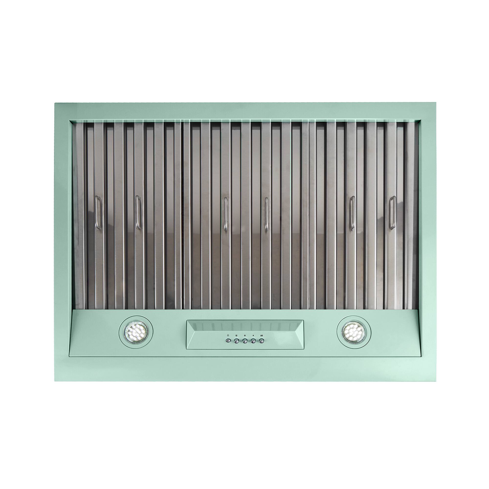 Alt View 12. Unique Appliances - Classic Retro 30" 700 CFM Ducted Under Cabinet Range Hood with LED Lighting - Summer Mint Green.