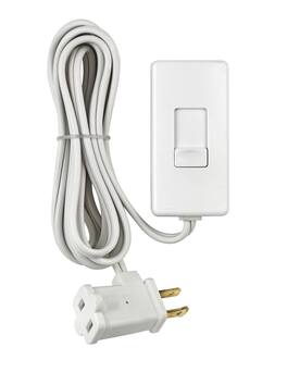 Leviton - Table Top Plug-In Lamp Dimmer TBL03-10W, Single-Pole Slider, 120V - White