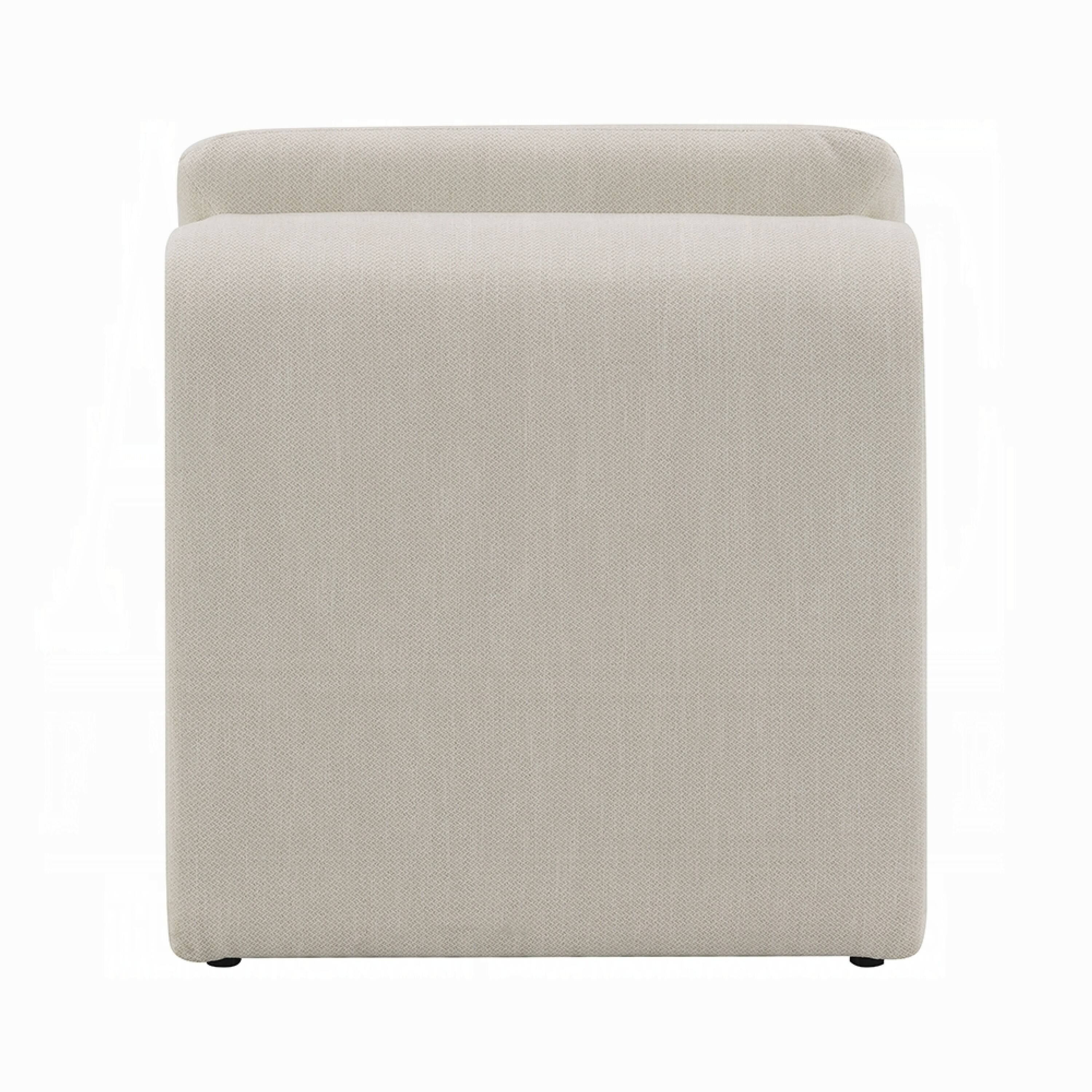 Alt View 3. Manhattan Lane - Kami Accent Chair, Curved Open Base, Armless Modern Ivory Boucle - Ivory.