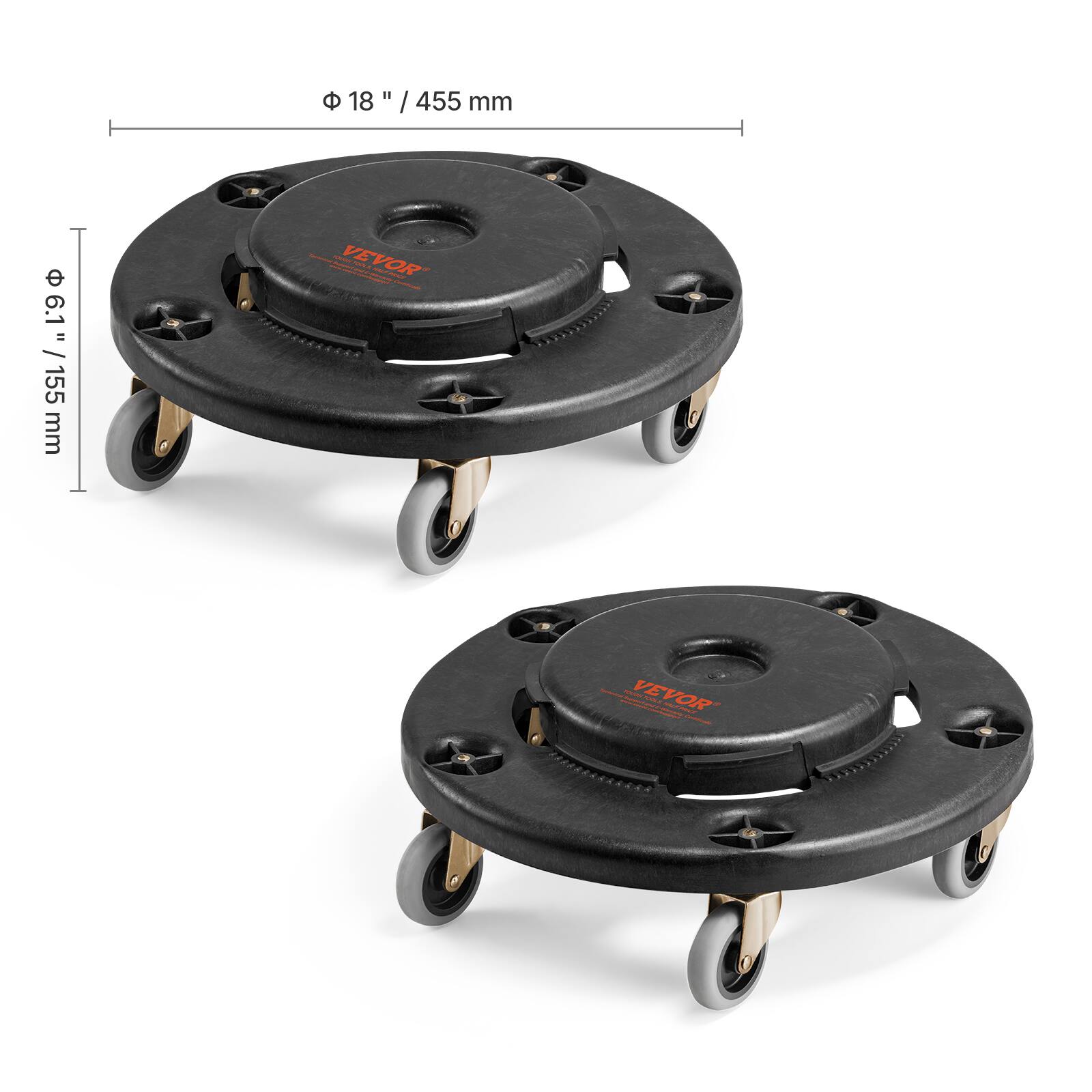 11 18 / 455 mm 6.1" = / 155 mm - - VEVOR i - - VEVOR ee - | | |