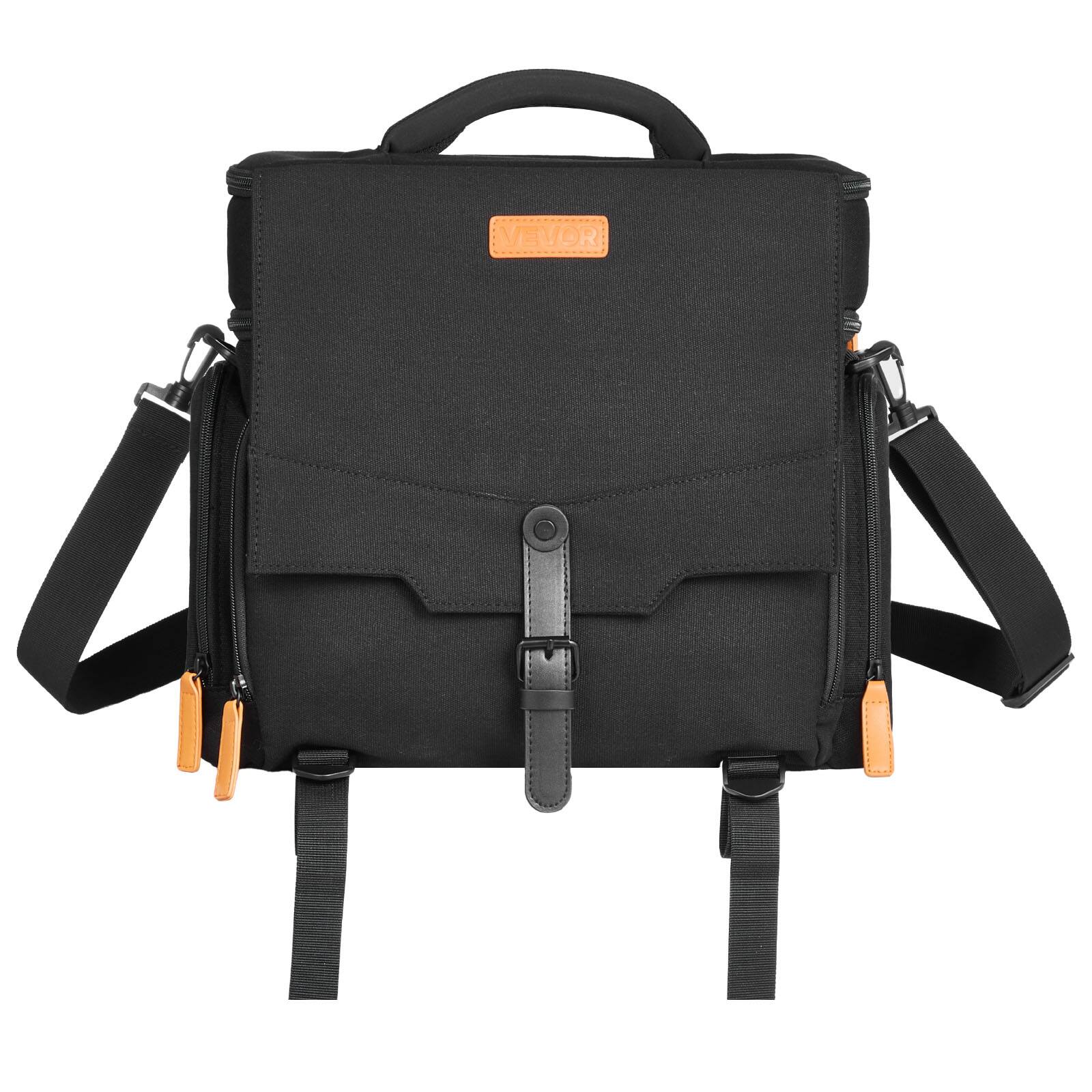 Alt View 5. VEVOR - Miniature Storage Carrying Figure Bag, Fits 16 Infantry Minis, Miniature Transport Bag with Adjustable Shoulder Strap - Black.