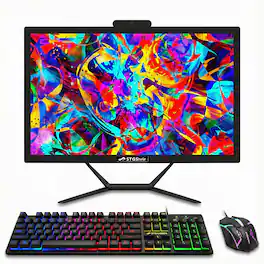STGSivir - All in One Desktop Computer, 21.5" FHD Display, Intel Core i5 up to 3.6GHz, 16G RAM, 512G SSD, WiFi, BT, Win11H - Black