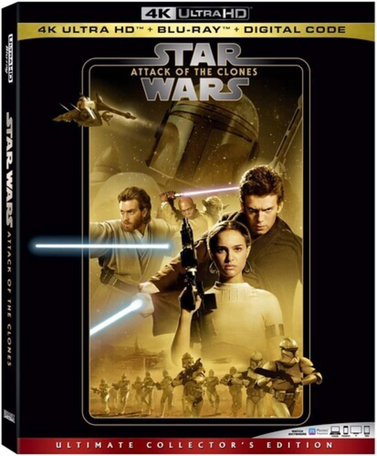 Front. Star Wars: Episode II: Attack of the Clones   - 4K Blu-Ray.