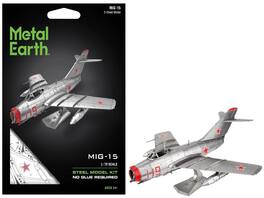 Mikoyan-Gurevich MiG-15 Korean War Soviet Air Force Fighter Aircraft Steel Model Kit Moderate Difficulty Metal Earth - Multi