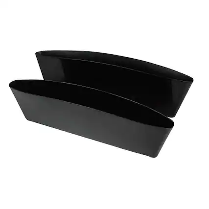 Front. Home Collection - 2 Pack Car Seat Gap Filler Organizer Console Side Pocket Catcher Box Caddy Storage - Black.